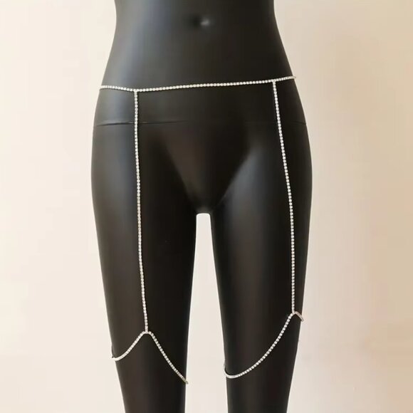 Crystal Thigh Leg Body Chain - Picture 6 of 7